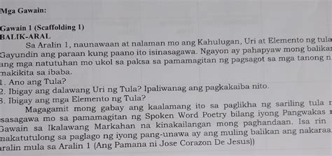 ibigay ang mga elemento ng tula|Ibigay at ipaliwanag ang mga elemento ng tula .